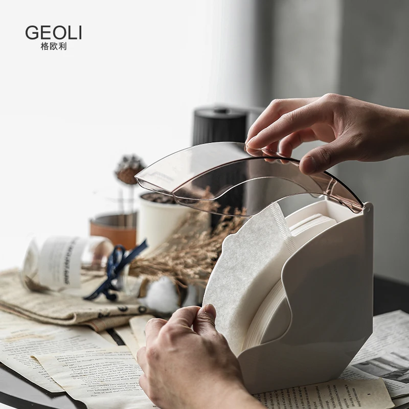 Коробка для фильтрации бумаги с крышкой пластиковая Пылезащитная стойка