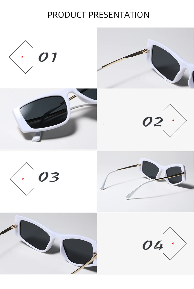 Sexy Rectangle Cat Eye Sun Glasses 2021 Luxury Brand Design Square Sunglasses Men Women Fashion Retro Vintage Eyeware UV400