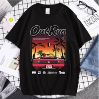 new style arcade racing video game out run print tees classic couple summer funny clothing oversize unsiex casual cotton tshirts