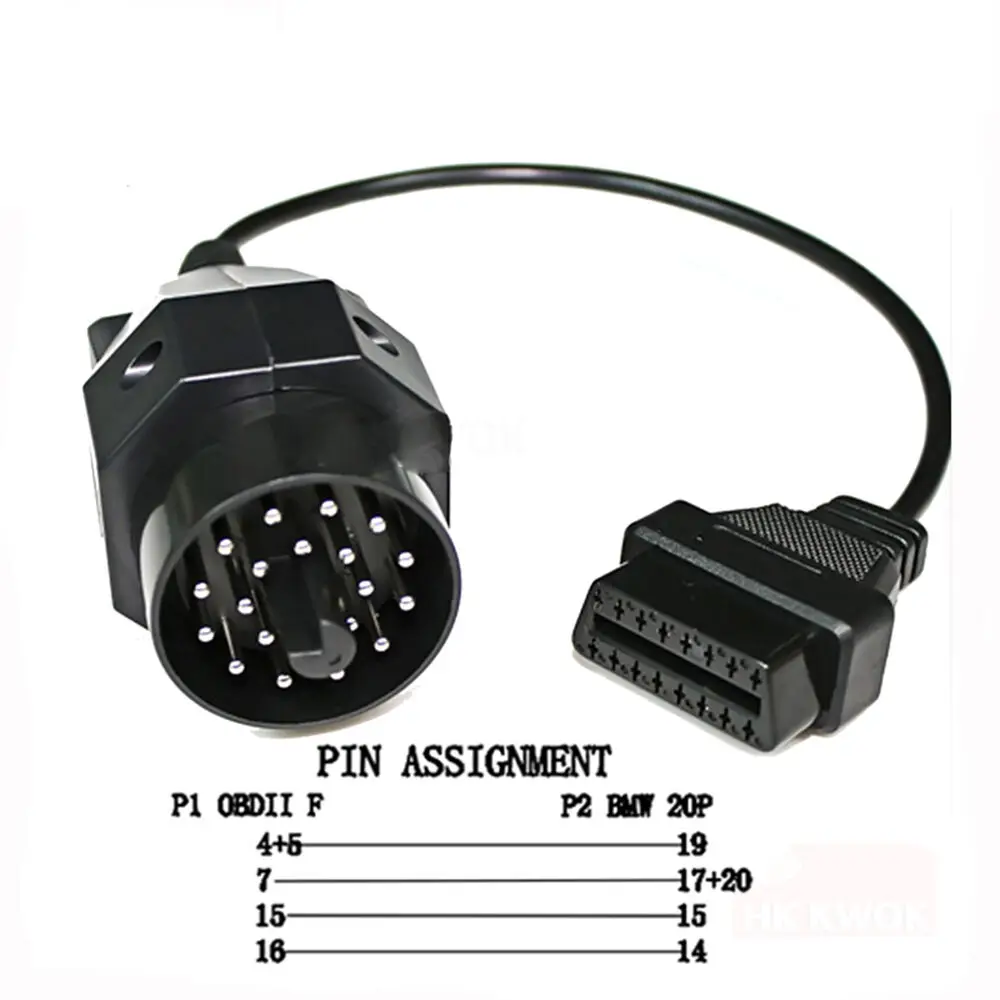 Диагностический кабель OBD2 20 PIN для BMW E31 E32 E34 E36|Диагностические сканеры