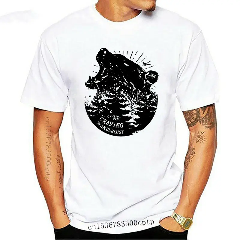 

Лидер продаж 2020, Мужская хипстерская футболка с изображением страшных странников, жуждей, медведя, роалов, деревьев, забавная шутка, Мужская...