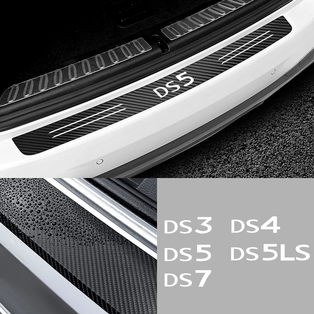 

Car-Styling Tail Trunk Bumper Protection Carbon Fiber Sticker for Citroen DS DS4 DS4S DS5 DS6 DS7 DS5LS DS3 accessories