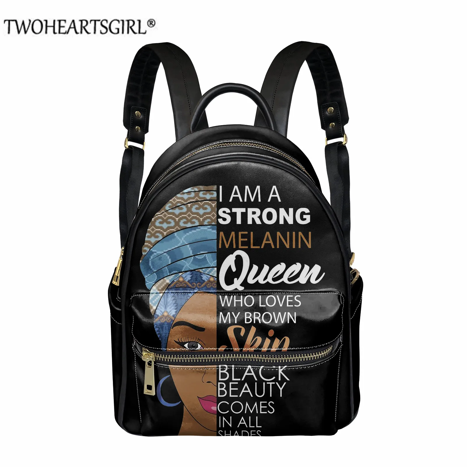 

Женский рюкзак с принтом twoheart, Черный дорожный рюкзак для девочек-подростков, водонепроницаемый Повседневный Рюкзак, 2019