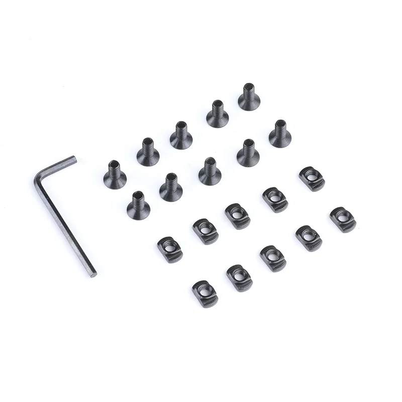 

10Pcs Metal Screw and Nut Replacement Set fit M-LOK Rail Sections for Rifle Hunting Accessories