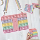 Мультяшный Мягкий силиконовый чехол для Samsung Galaxy Tab A7 T500 T505 S6 Lite P610 P615, детский чехол с ремешком T510 T515, чехол-подставка