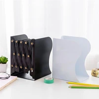 adjustable bookshelf desk organizer retractable bookends metal foldable book shelves support stand home office accessories