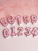 any cmbinationof glitter numbers 0 9birthday candles cake topper insert creative birthday party dessert table candle ornaments