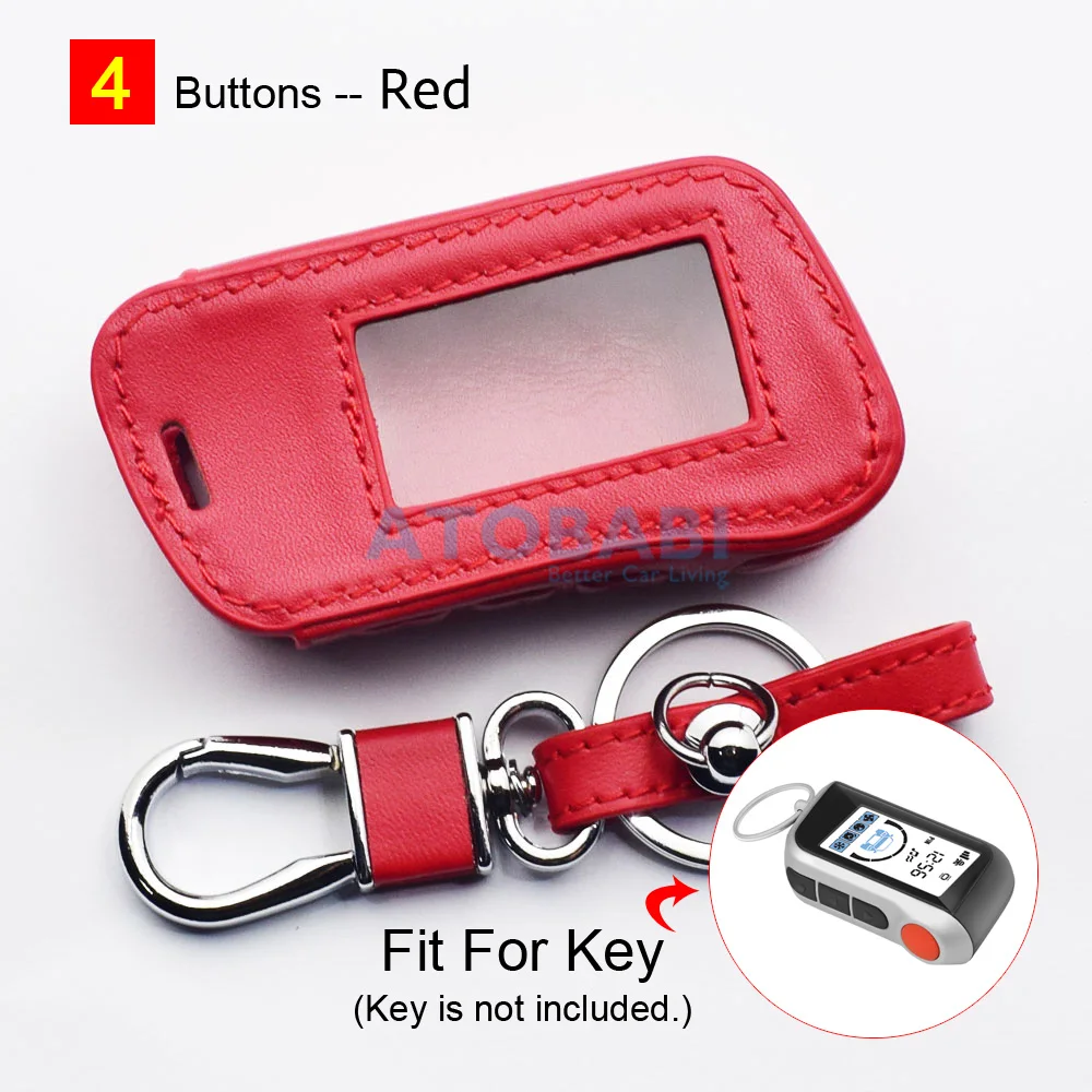 Кожаный чехол для автомобильного ключа для Starline A93 A63 A36 A39 A66 A96 двусторонняя автомобильная сигнализация ЖК-брелок с дистанционным управлением, чехол для защиты кожи