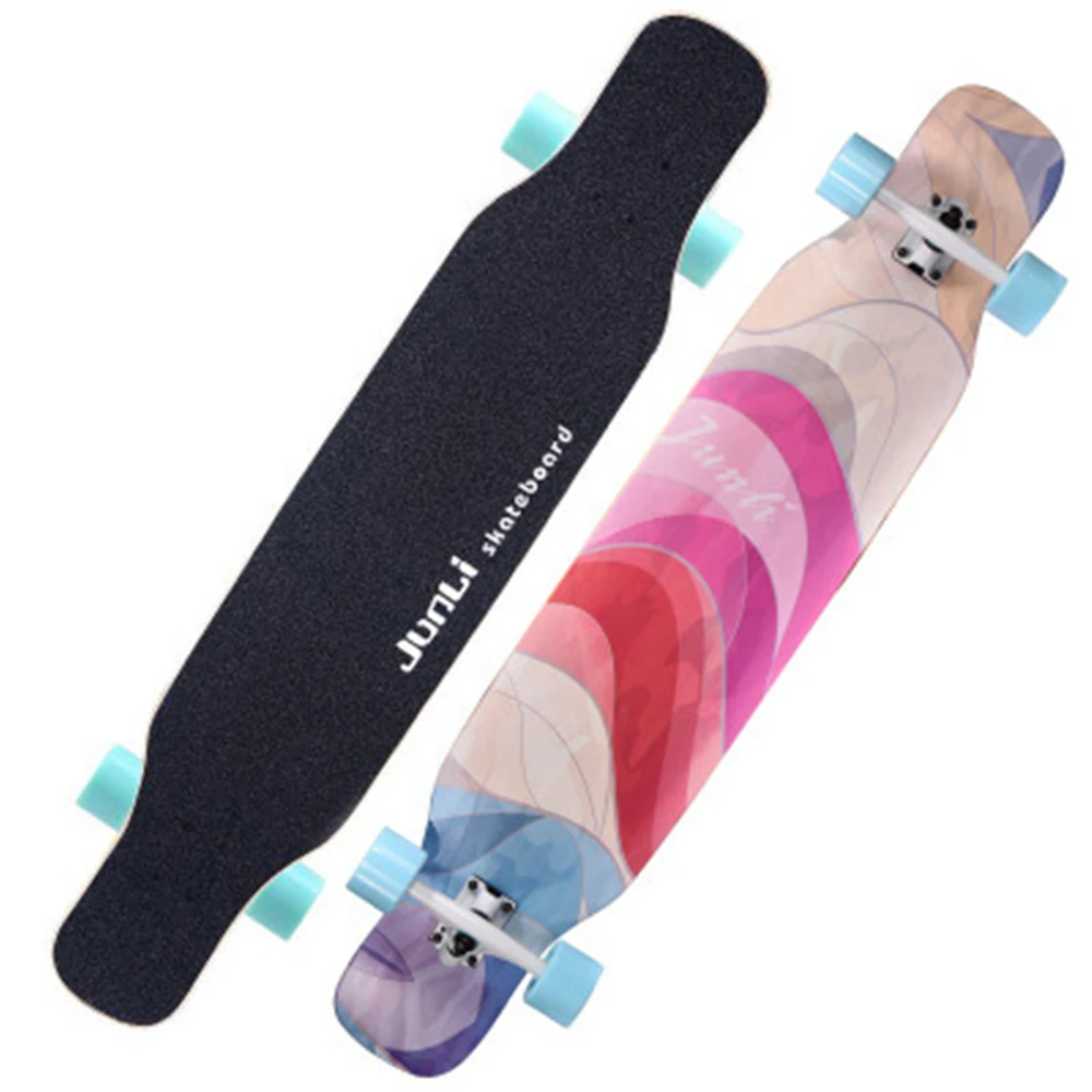 

BZ Skateboards 118cm/46.5in Complete Standard Skate Long Boards PU Shock Absorption Maple Skateboard Abec-11 Bearing Hb0303