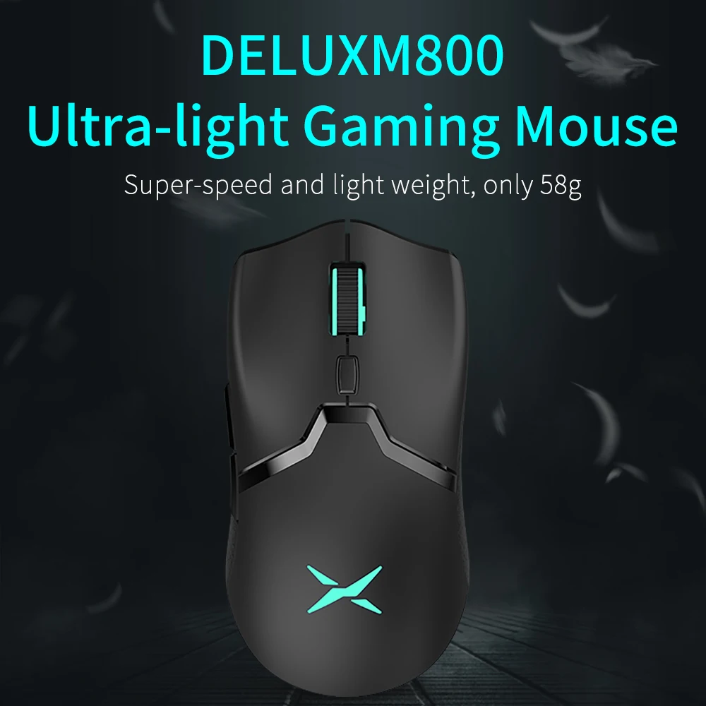 Мышь Delux M800 беспроводная 16000DPI 70 ГГц RGB|Мыши| |