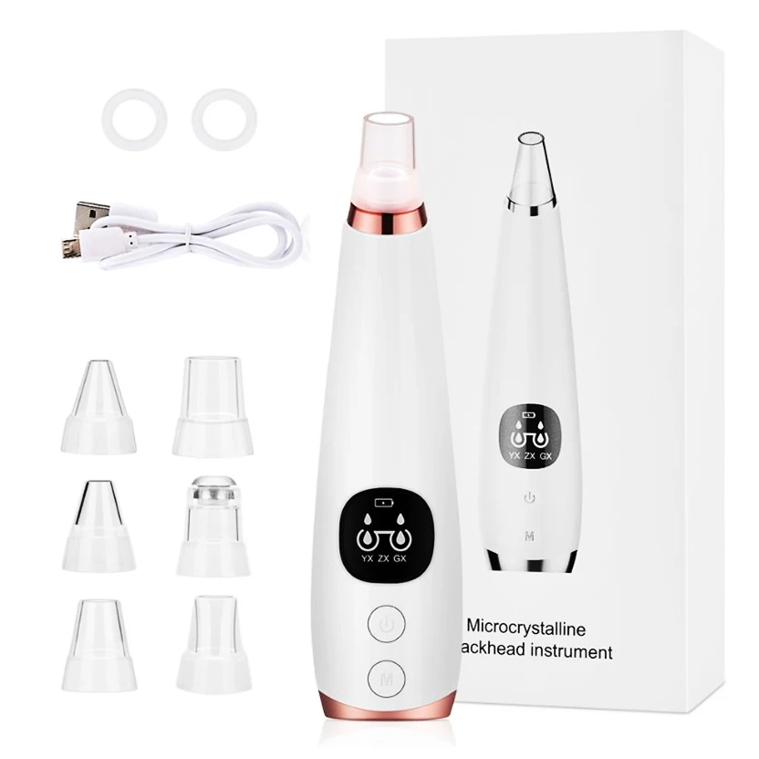 USB Blackhead Black Dot Remover Face Pore Vacuum Skin Care Acne Cleaner Pimple Removal Suction Facial Tools | Красота и здоровье