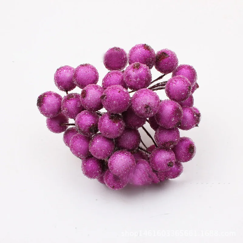 40 шт. Рождественский матовый фруктовый ягодный искусственный цветок украшение
