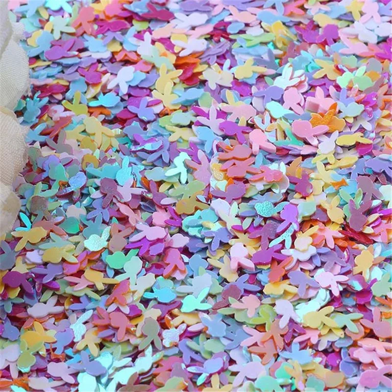 10g Rabbit Head Paillettes Loose Sequins for Crafts 6mm Glitter Confetti Nails Art Decoration Sequin DIY Sewing Accessories | Дом и сад