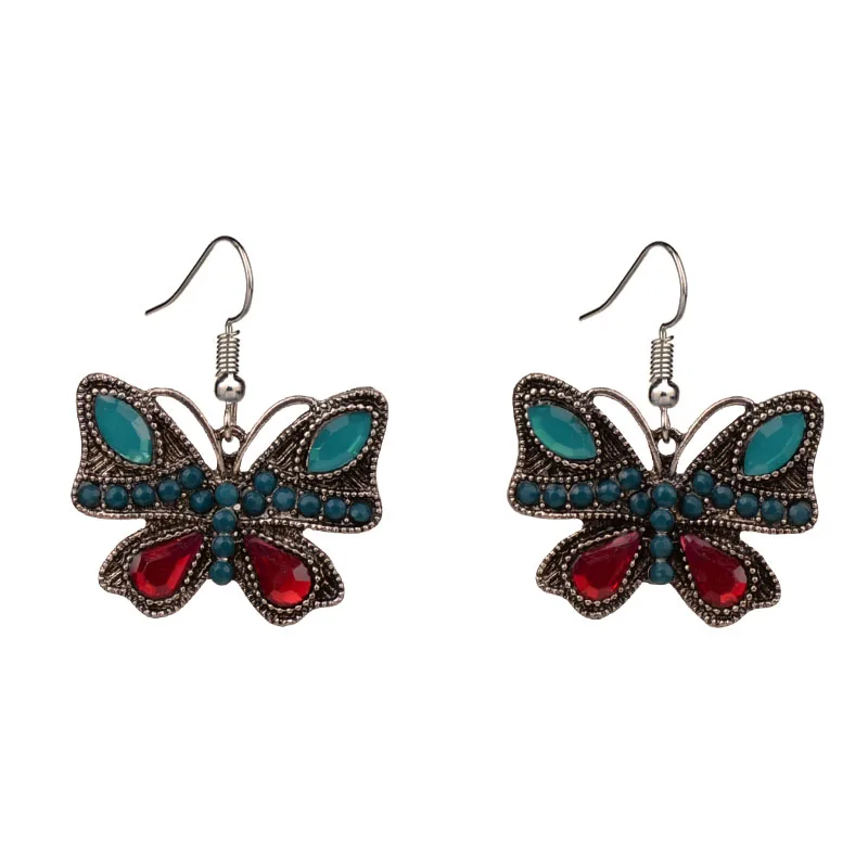 Женские богемные серьги Bohe винтажные Разноцветные в стиле ретро с полимерным