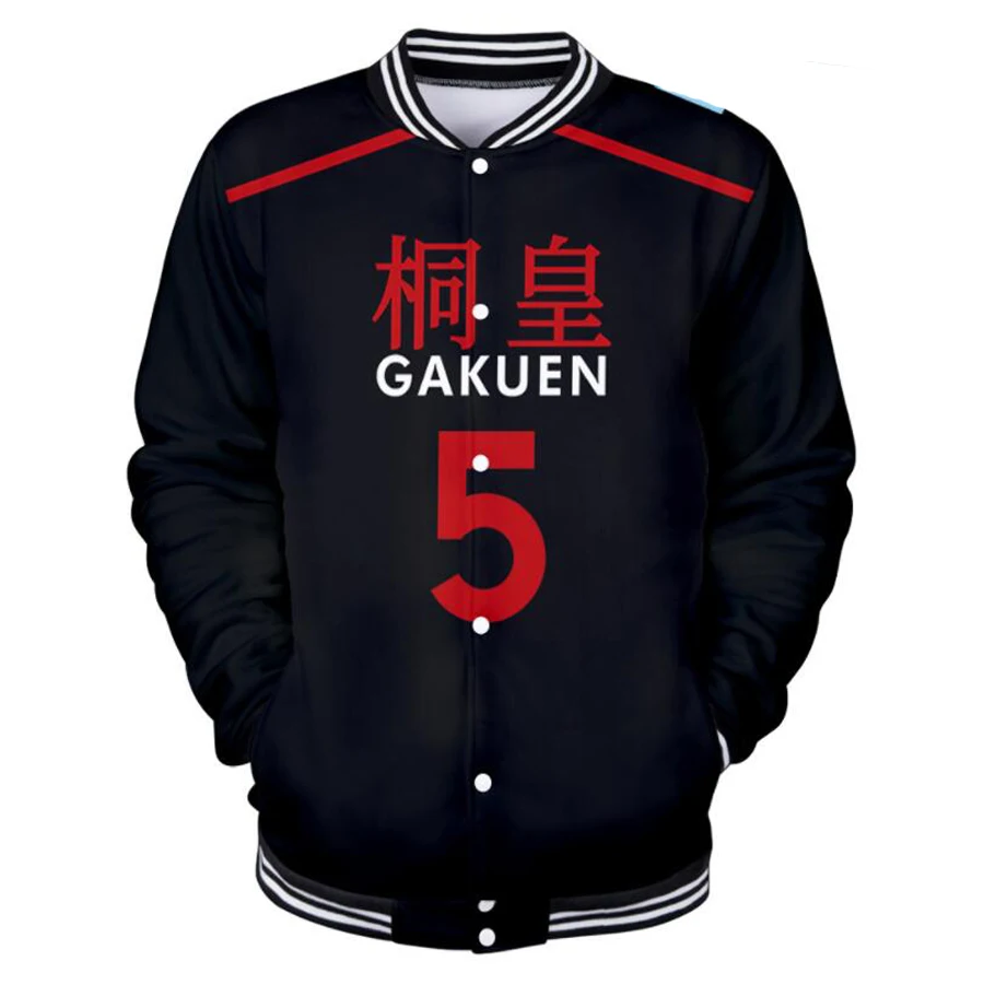 

3D KUROKO'S BASKETBALL Kuroko No Basuke Basket Cosplay Baseball Jacket Men Bomber Jacket GAKUEN Aomine Daiki Baseball Uniform