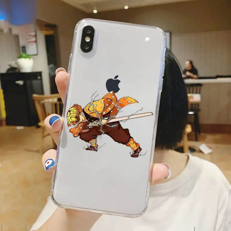 

Kurama Demon Slayer japanese anime Phone Case Transparent soft For iphone 5 5s 5c se 6 6s 7 8 11 12 plus mini x xs xr pro max