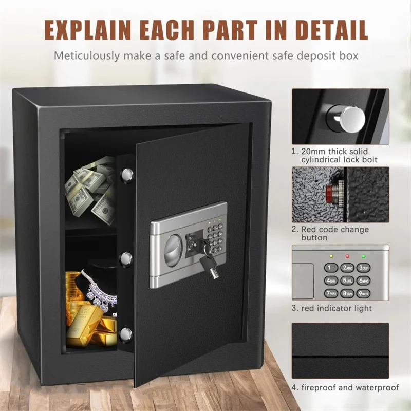 electronic security safe box digital lock safe for home and office use safe box free global shipping