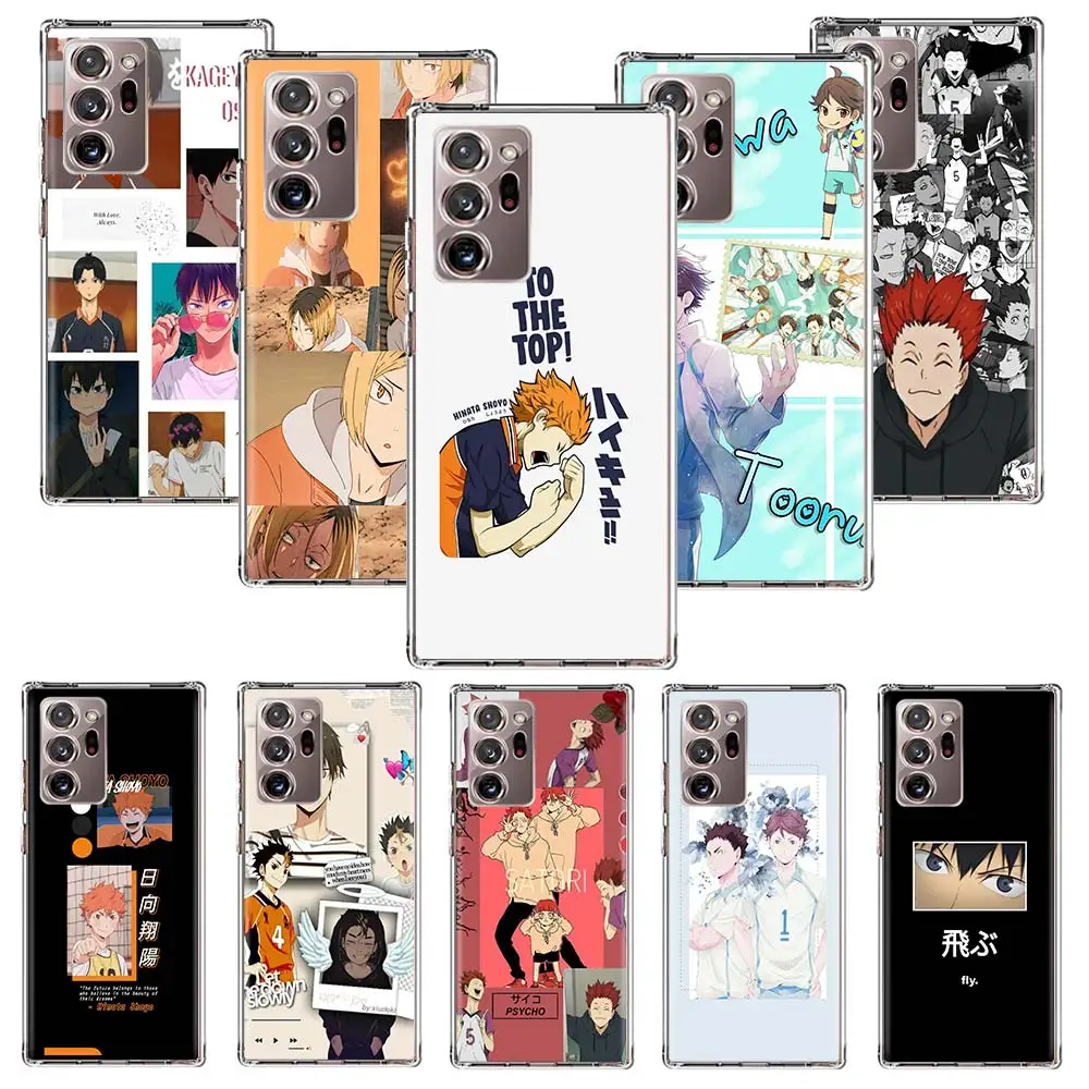 

Anime Haikyuu Volleyball Phone Case For Samsung Galaxy Note 20 Ultra Note 10 Plus 8 9 F52 F62 M62 M21 M31S M30S M51 Cover Coque