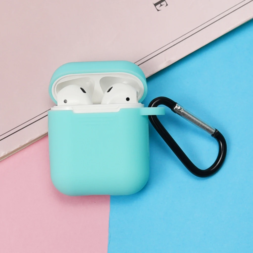 Мягкий силиконовый мини-чехол для Apple Airpods противоударный чехол Air Pods1 2 защитный