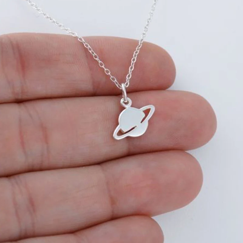 

Silver Color Chain Sexy Necklace Geometric Star Pendant Necklace Planet Necklace Women Gift Gold Chain Choker Necklace