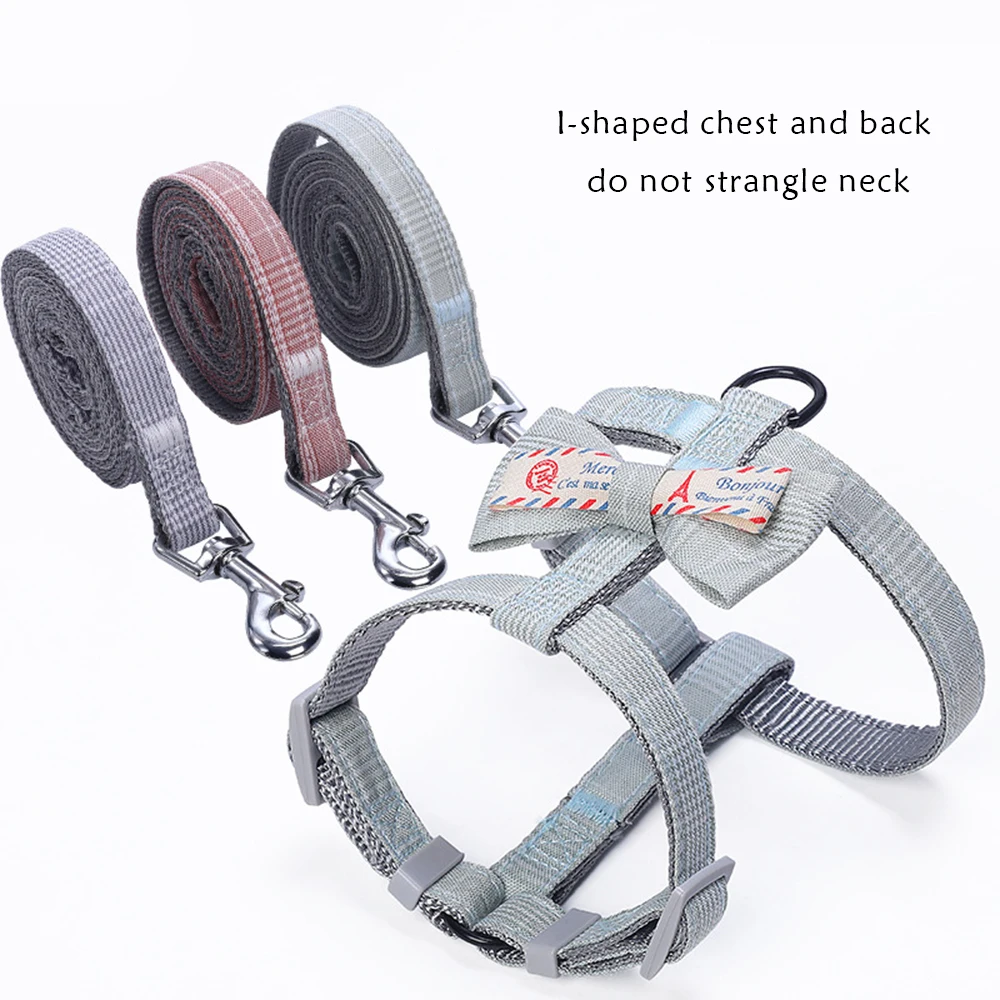 

Регулируемый горячий кошка нагрудный ремень Cat поводок комплект ошейник для маленькой собаки с грудь обратно собаки ремень небольшой Товар...