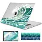 Пластиковый чехол с волнообразным принтом для Macbook Air 11 12 13 Pro 13,3 2020 A2337 A2338 M1 A2289 15 16 Touch Bar 2019 A2141, чехол с градиентом