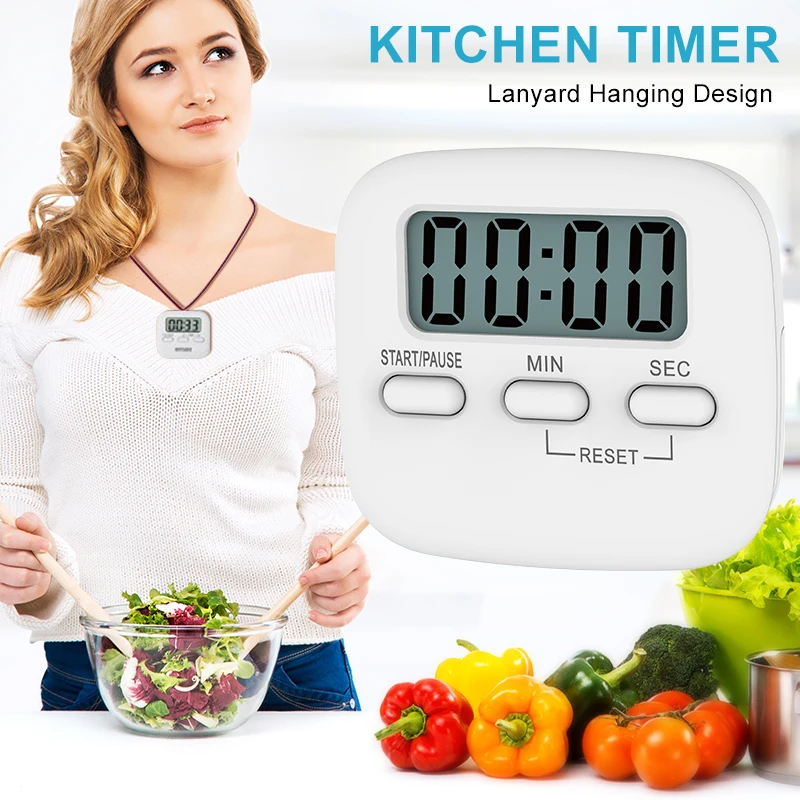ЖК цифровой кухонный таймер для выпечки Магнитный поглощающий счетчик готовки