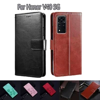 flip cover for honor v40 5g case yok an10 phone protective shell funda case for honor v 40 wallet leather book etui hoesje capas