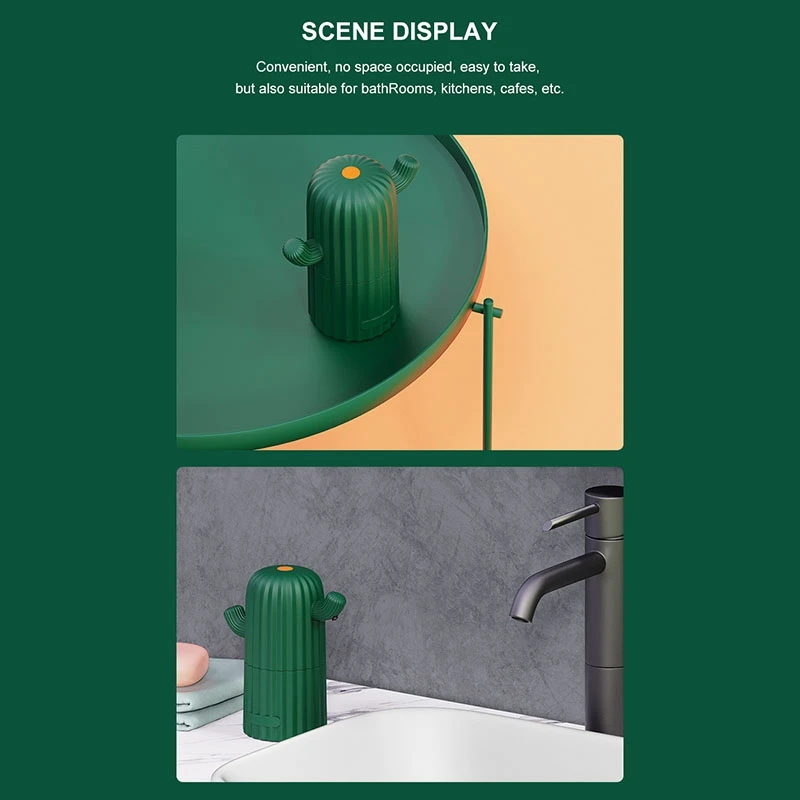 Умный Бесконтактный дозатор мыла в форме кактуса автоматический сенсорный