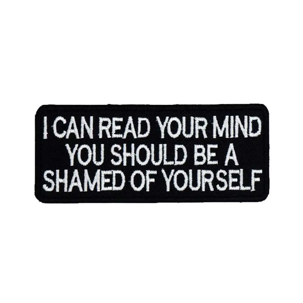 Вышитые байкерские мотоциклетные нашивки на крючках с надписью I CAN READ YOUR