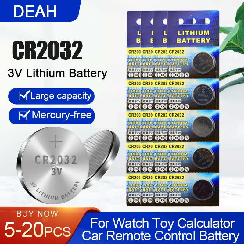 Литиевая батарея 3 в CR2032 CR 2032 DL2032 ECR2032 BR2032 для часов автомобиля пульт