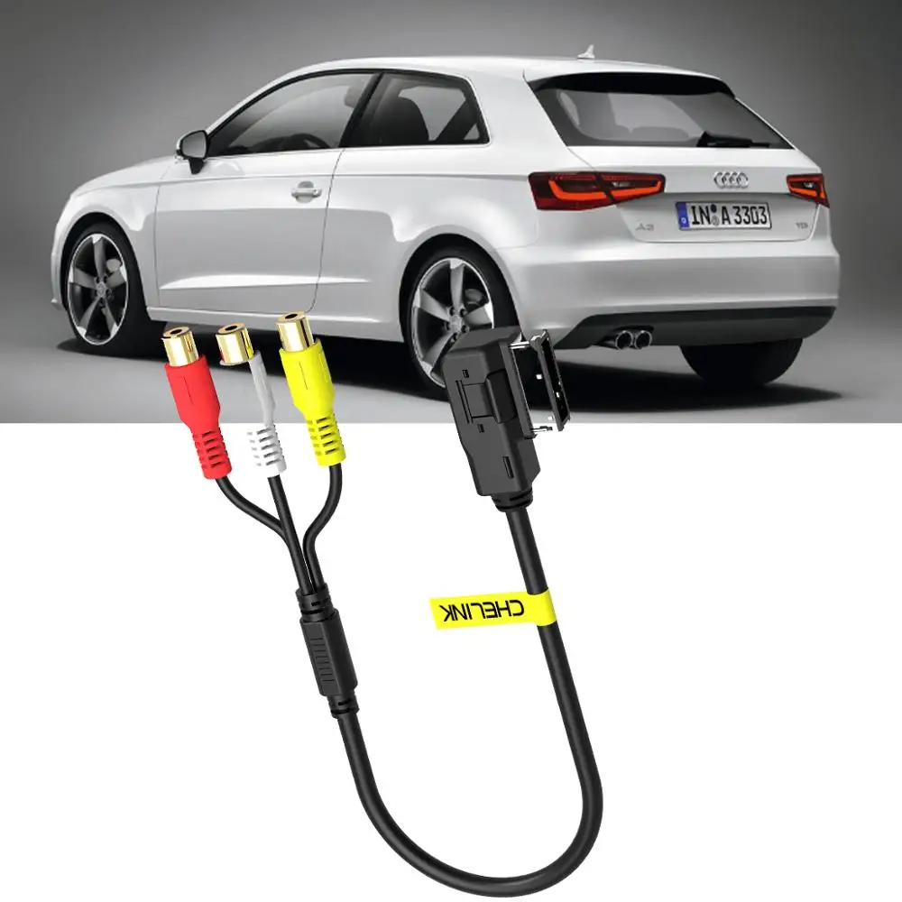 Стерео Aux аудио кабель CHELINK Hi-Fi с 3 шнурами RCA интерфейс AMI MMI для AUDI A3 A4 A6 A7 A8 Q7 S7 R8 |