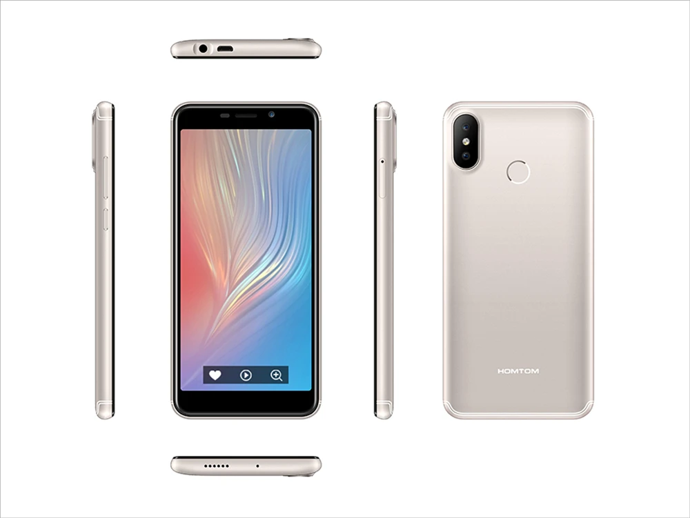 HOMTOM C1 1 ГБ ОЗУ 16 Гб ПЗУ четырехъядерный мобильный телефон 5,5 дюйма 18:9 полный дисплей 13MP задняя камера смартфон отпечаток пальца сотовый телефон