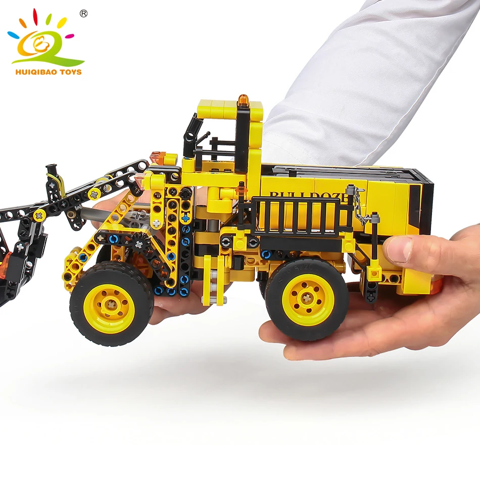 

688pcs DIY Construction Bulldozer Car City Engineering Truck Building Blocks Technical Bricks Toys for Children Boys Gift
