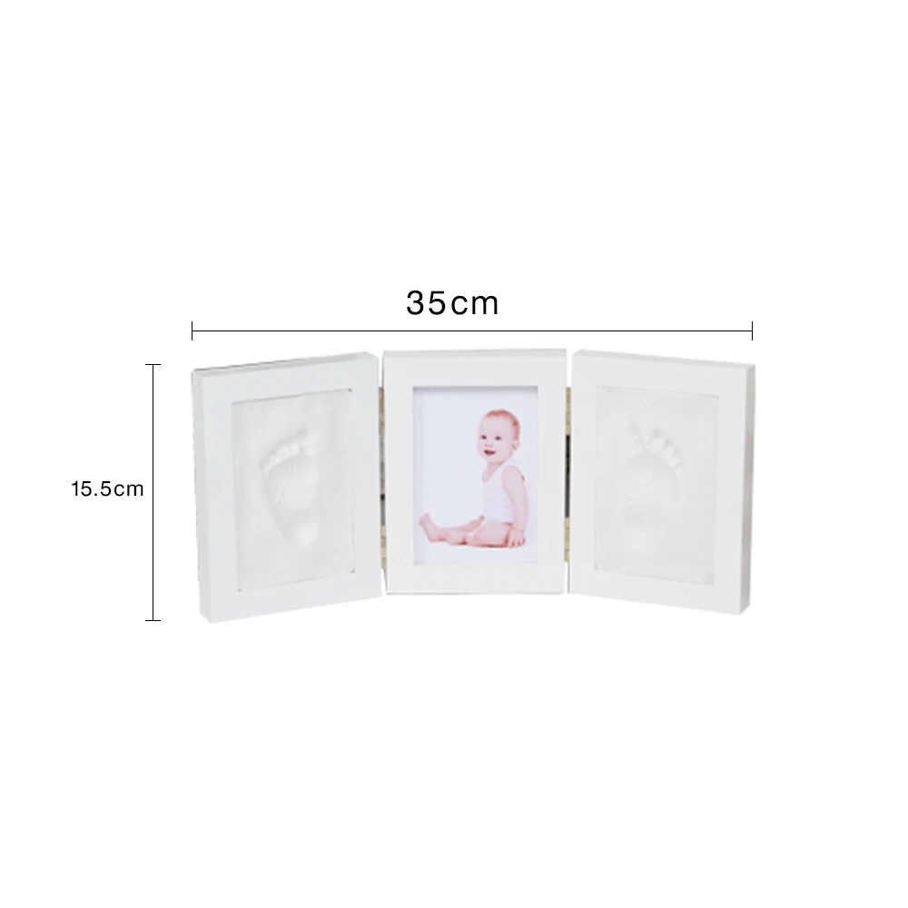 

Cute Baby Photo Frame 3D DIY Handprint Imprint Air Drying Soft Clay Footprint Kids Casting Hand Inkpad Fingerprint