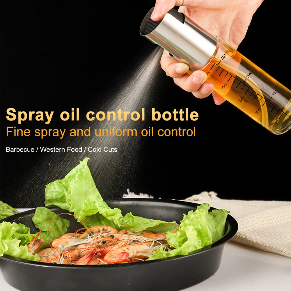 

Kitchen Stainless Steel Olive Oil Sprayer Bottle Pump Oil Pot Leak-proof Grill BBQ Sprayer Oil Dispenser Condiment Bottle Tools