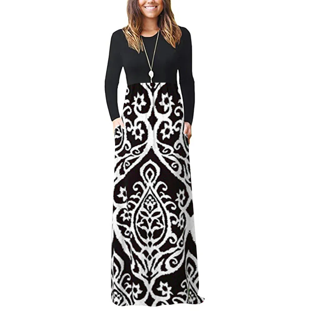 Женское винтажное платье-туника с принтом пляжный сарафан большого размера