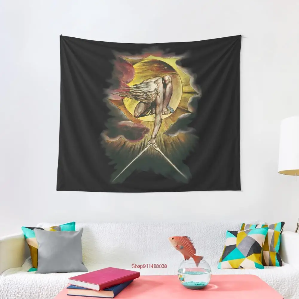 

William Blake The Ancient of Days tapestry for bedroom Art Wall Hanging Big Fantasy Decor wall covering Tapiz Witchcraft Hippie