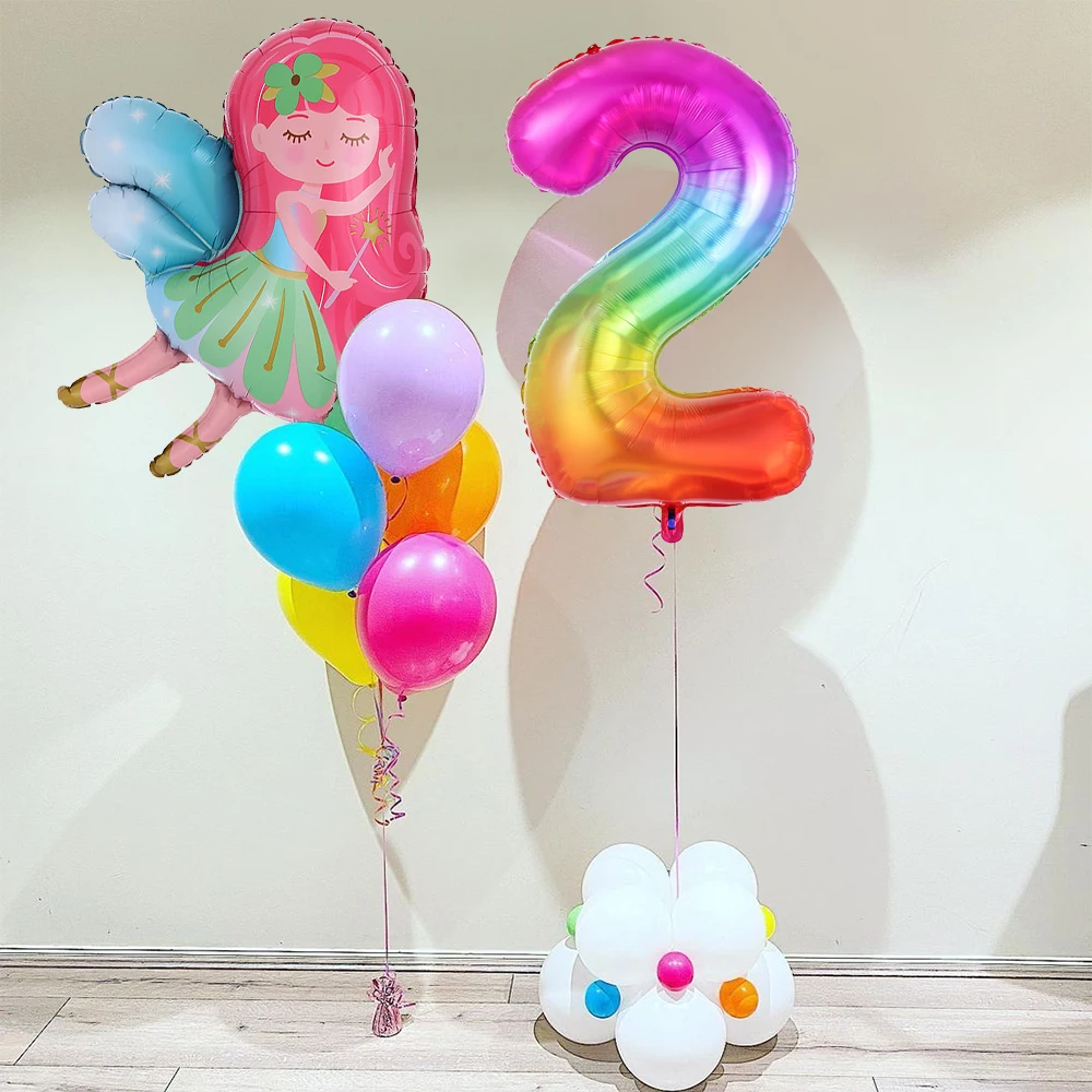 20 шт./компл. маленькая сказочная фотография 40 дюймов радужные цифры шар принцесса