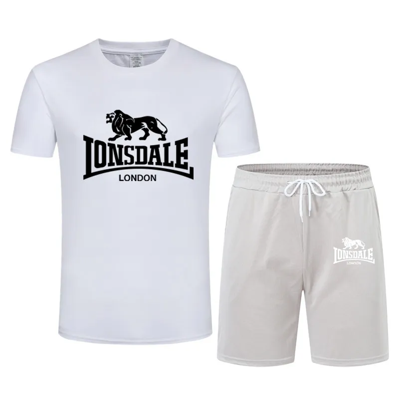 

New Menswear 2021, Two-Piece Quick-Dry Tracksuit For Training.Patchwork Print Casual Shorts Set For Summer Men's Fashion