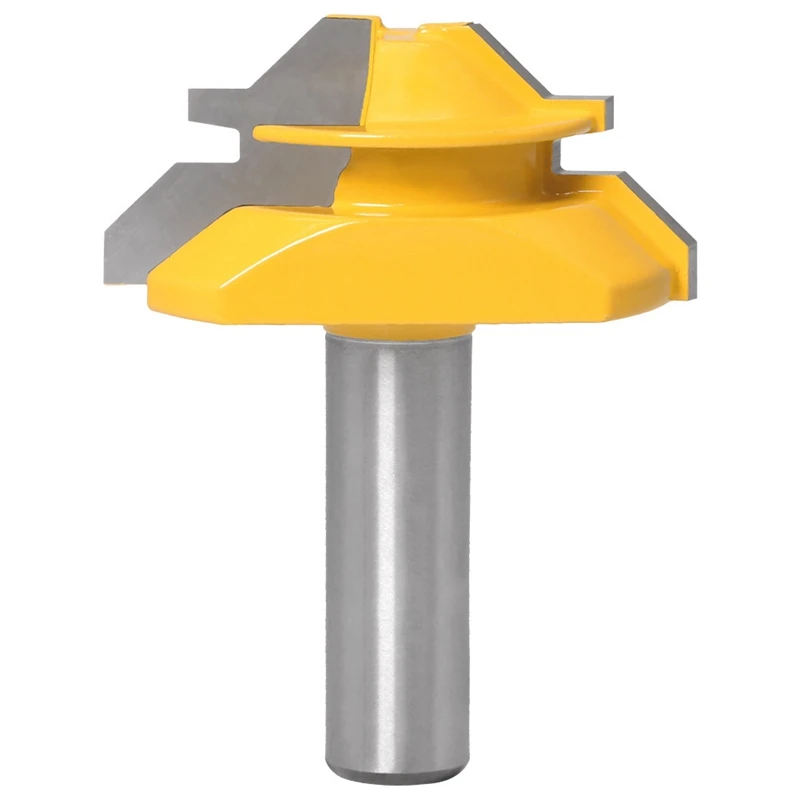 

Hot Sale 3Pcs 1/2 Shank Tongue & Groove Joint Assembly Router Bit 45 Degree Lock Miter Route Set Stock Wood Milling Cutter Set