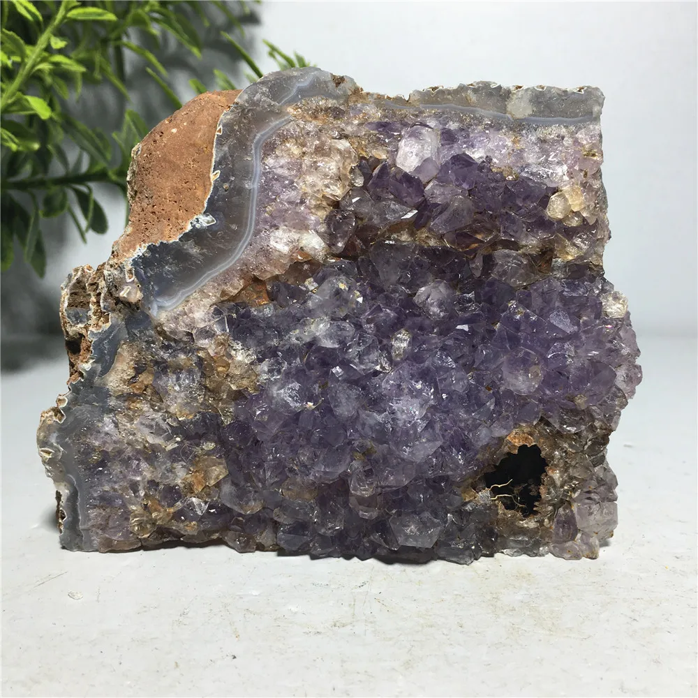 

Natural Stone Amethyst Quartz Druzy Crystal Cluster Specimen Home Decoration Collection Wicca Mineral Reiki Healing Geode Agate