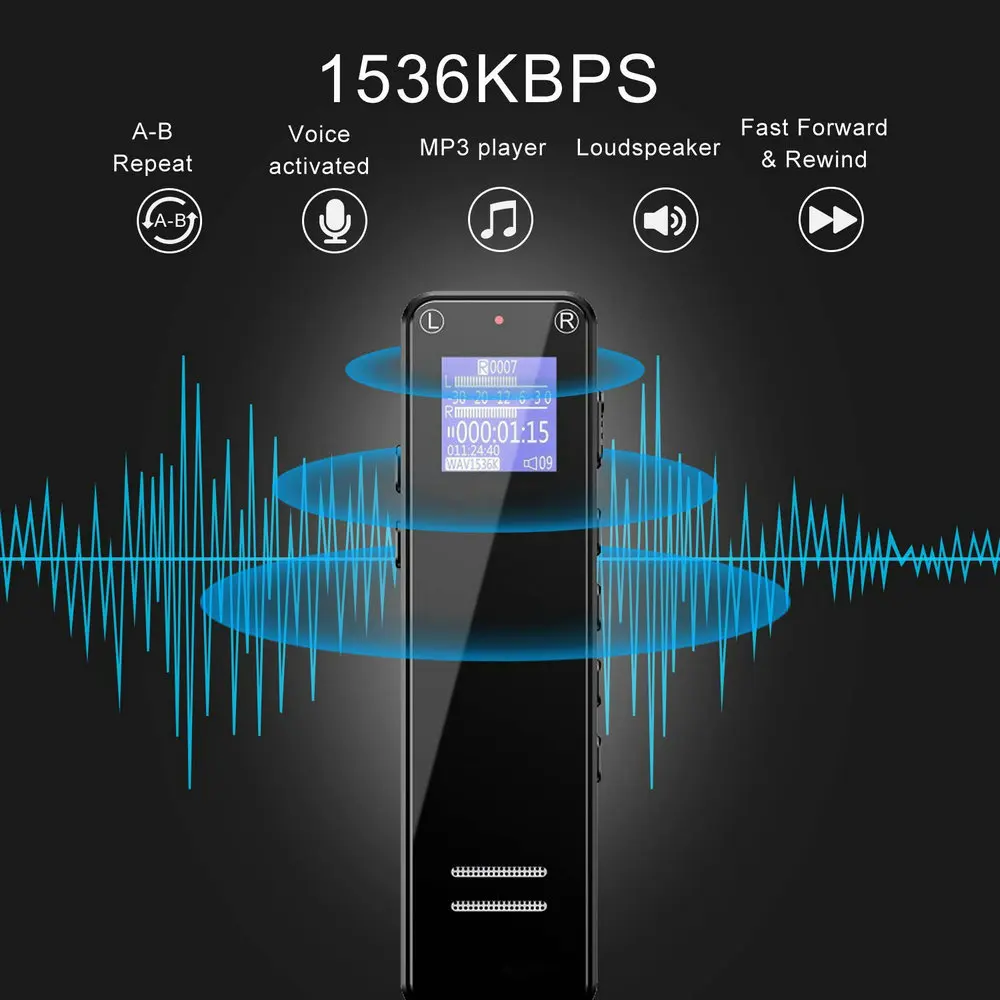 Telele V16 профессиональный аудио рекордер HIFI Звук Автоматическое сохранение
