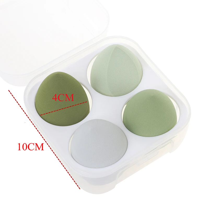 

4pcs Makeup Egg Dry Wet Cosmetic Puff Makeup Sponge With Storage Box Foundation Powder Sponge Beauty Make Up Accessories