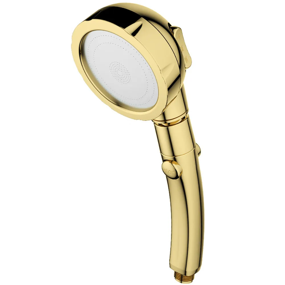 Ручная Хромированная душевая лейка LASO Ба золотого цвета с 3 режимами работы и