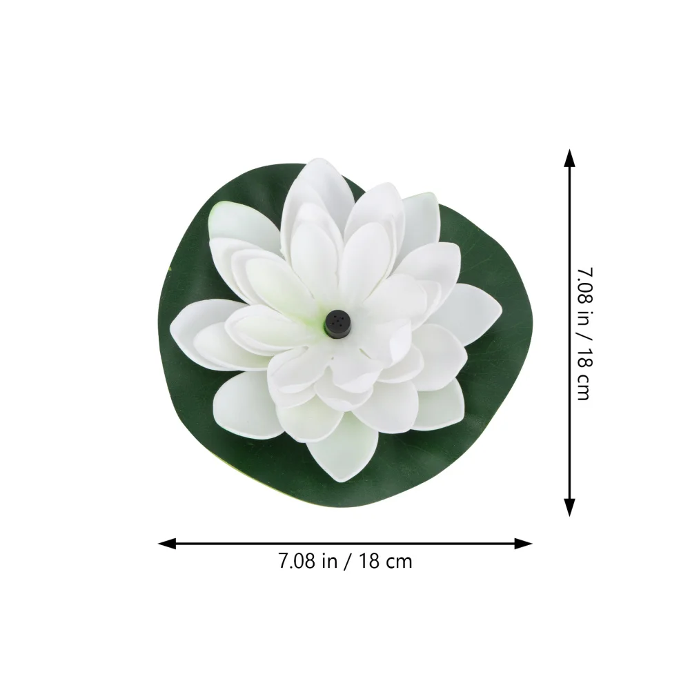 

1Pc Solar-powered Lotus Fountain Novel Fish Pond Fountain Garden Decor (White)