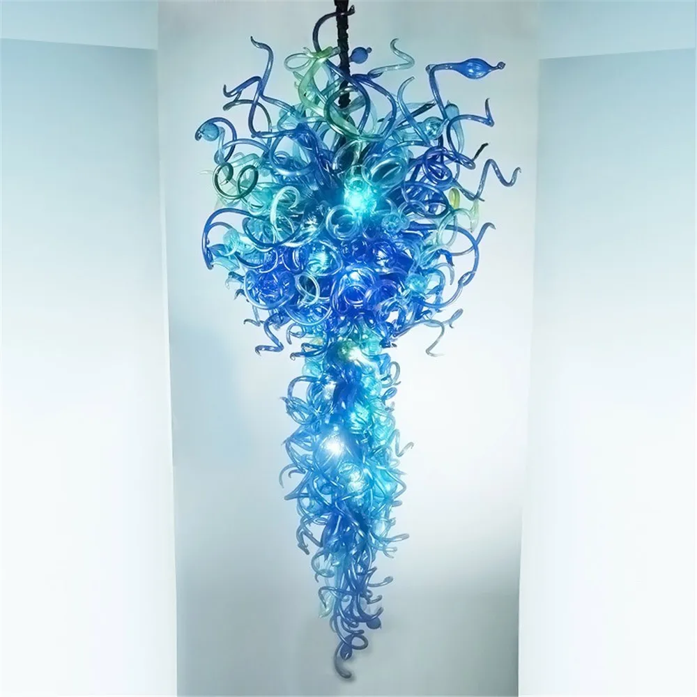 

Big Art Decoration 110v 240v Elegant Home Lamp Living Room Murano Glass Chihuly Style Chandelier