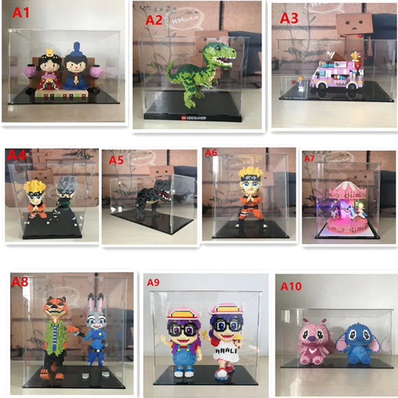 265x185x305мм Пылезащитный прозрачный акриловый короб для хранения и дисплея моделей действующих персонажей DIY подарок для детей Jouets Juguetes Игру on.