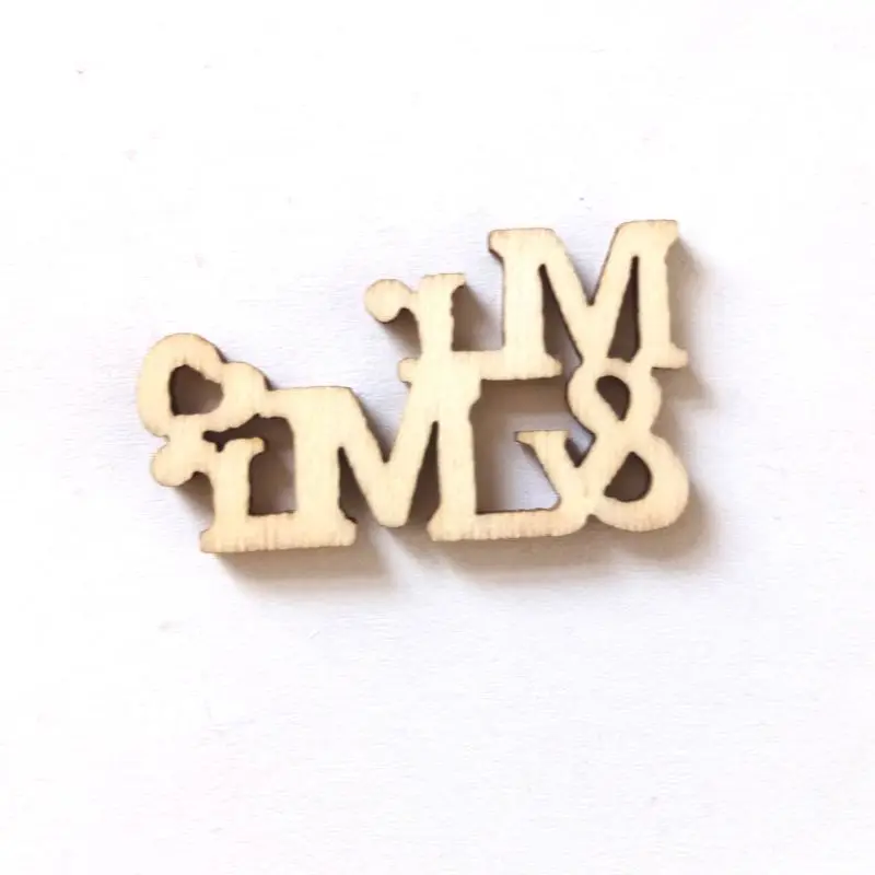 20 шт деревянные Mr Mrs Таблица Конфетти посыпать Цветы ломтики Винтаж деревенский