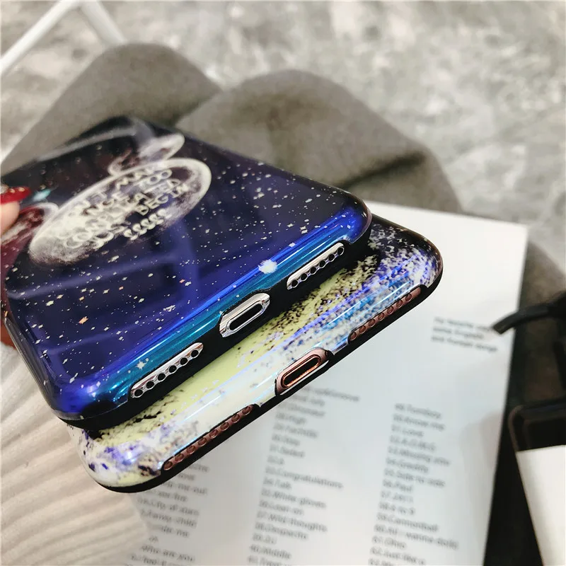 Чехол для телефона с синим излучением iPhone 11 Pro Max чехол 7 8 12 Plus X mini XR XS Вселенная